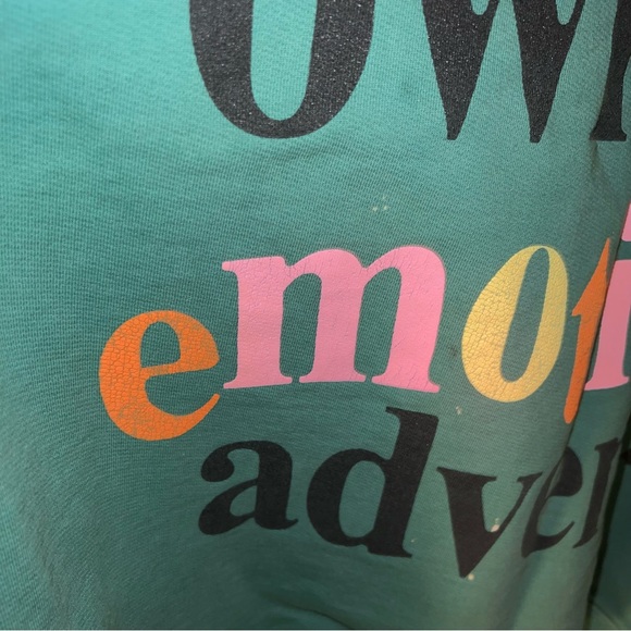MAYFAIR GROUP *HARD TO FIND* GREEN “CHOOSE YOUR OWN EMOTIONAL JOURNEY” crew neck - Picture 4 of 14